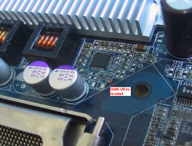 Gigabyte GA-G1975X Vcore Mod – 1. kép